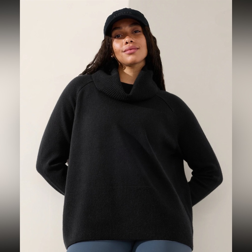 NEW Women’s Athleta Alpine Turtleneck Sweater in Black • Size 3X